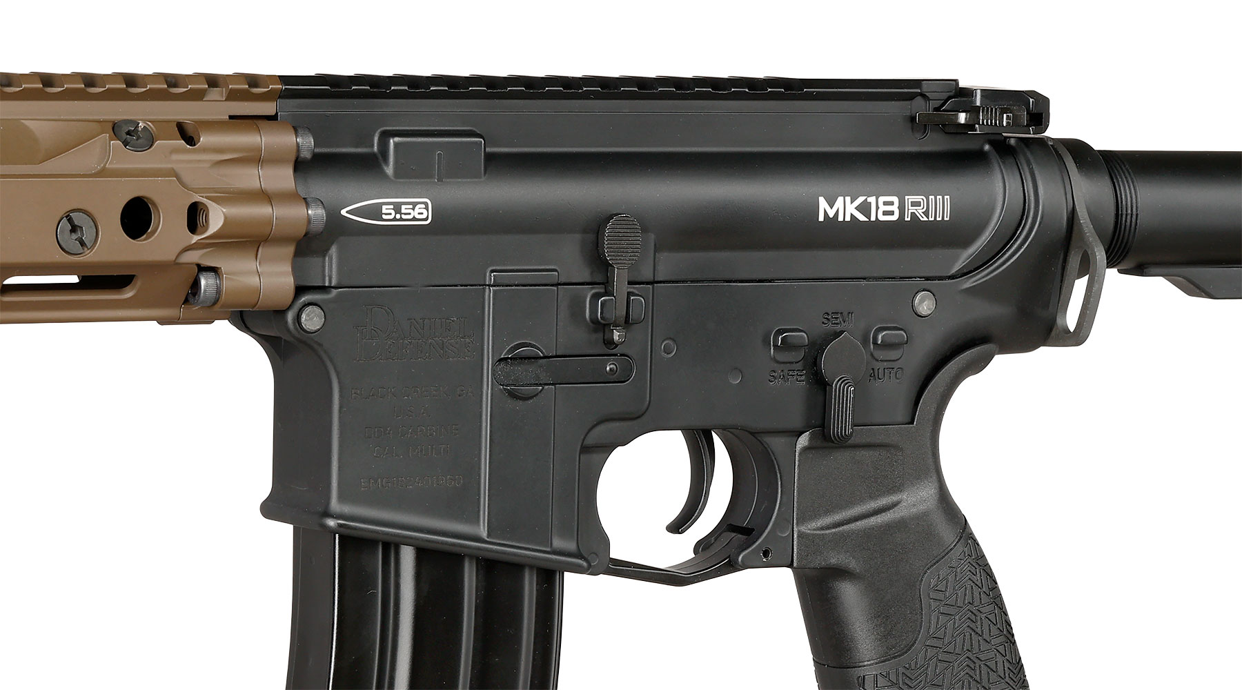 ICS / EMG Daniel Defense MK18 RIII Vollmetall SSS-Mosfet 3.0 S-AEG 6mm BB Dualtone Bild 8
