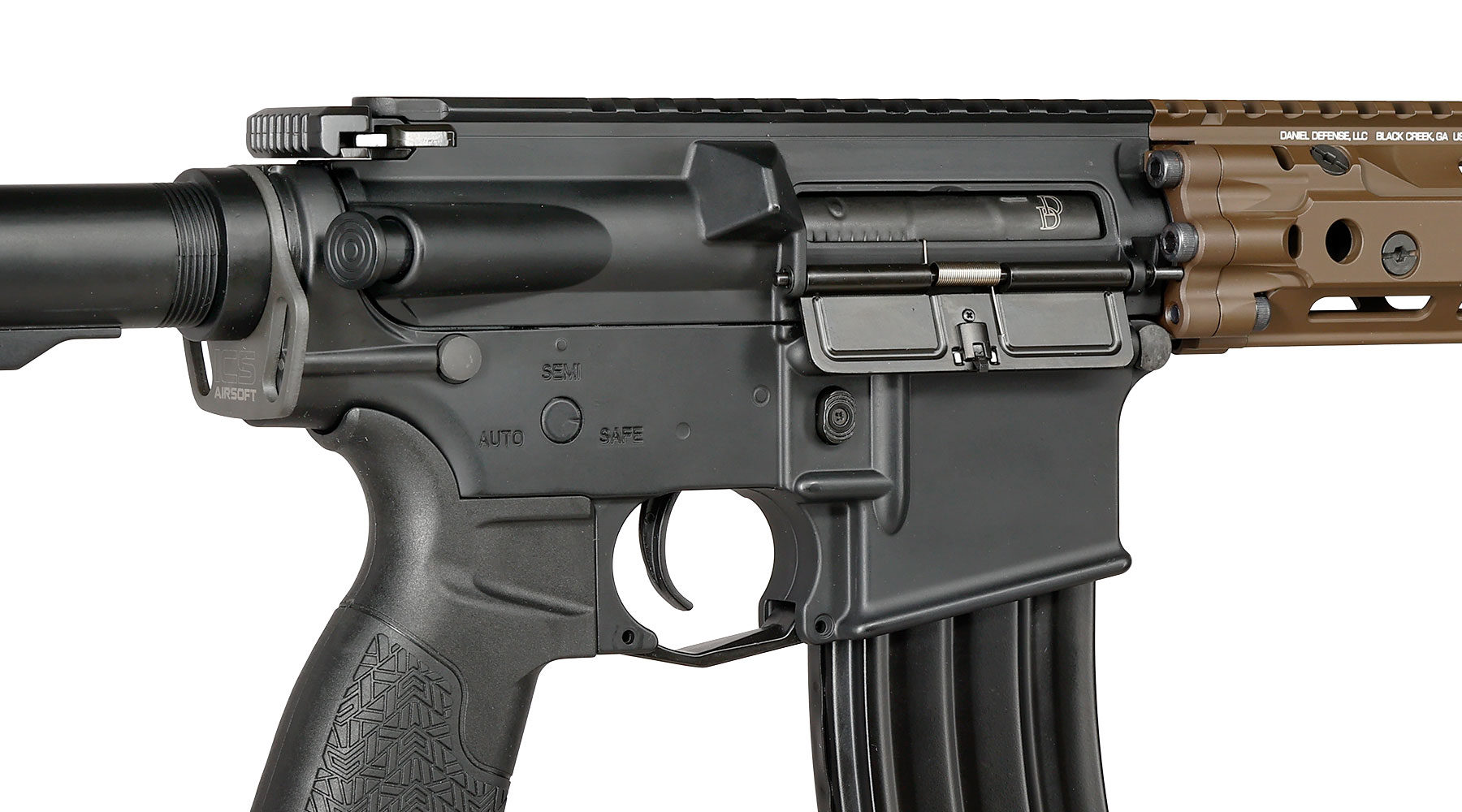 ICS / EMG Daniel Defense MK18 RIII Vollmetall SSS-Mosfet 3.0 S-AEG 6mm BB Dualtone Bild 9