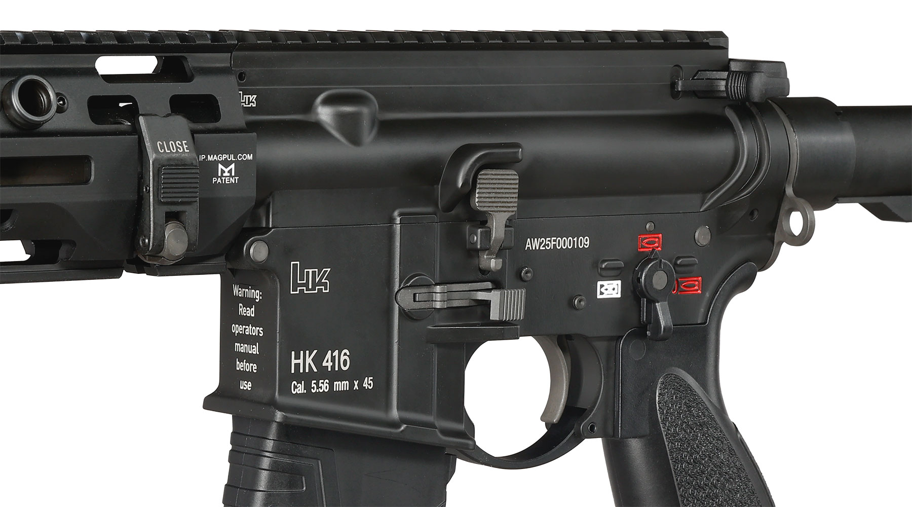 Heckler & Koch HK416 A5 M-LOK Airsoft Vollmetall Gas-Blow-Back 6mm BB schwarz - Standard Version Bild 8