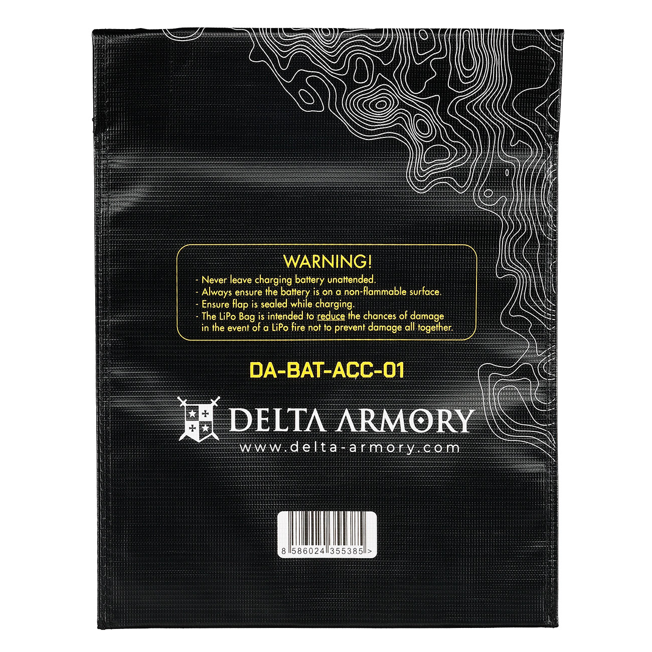 Delta Armory LiPo Safety Bag Large 23 x 30 cm Feuerfeste Sicherheitstasche schwarz Bild 1
