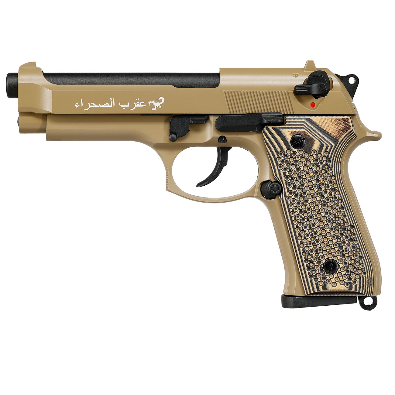 KLI M92 Sahara Limited Edition Vollmetall GBB 6mm BB Desert Tan - G10 Grip Edition Bild 2