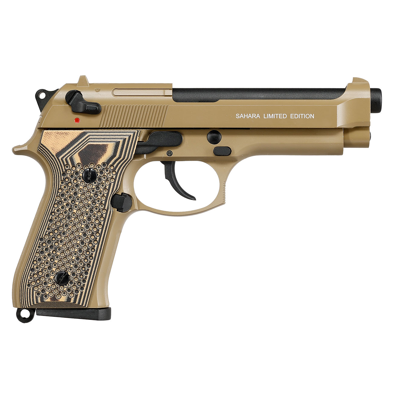 KLI M92 Sahara Limited Edition Vollmetall GBB 6mm BB Desert Tan - G10 Grip Edition Bild 5