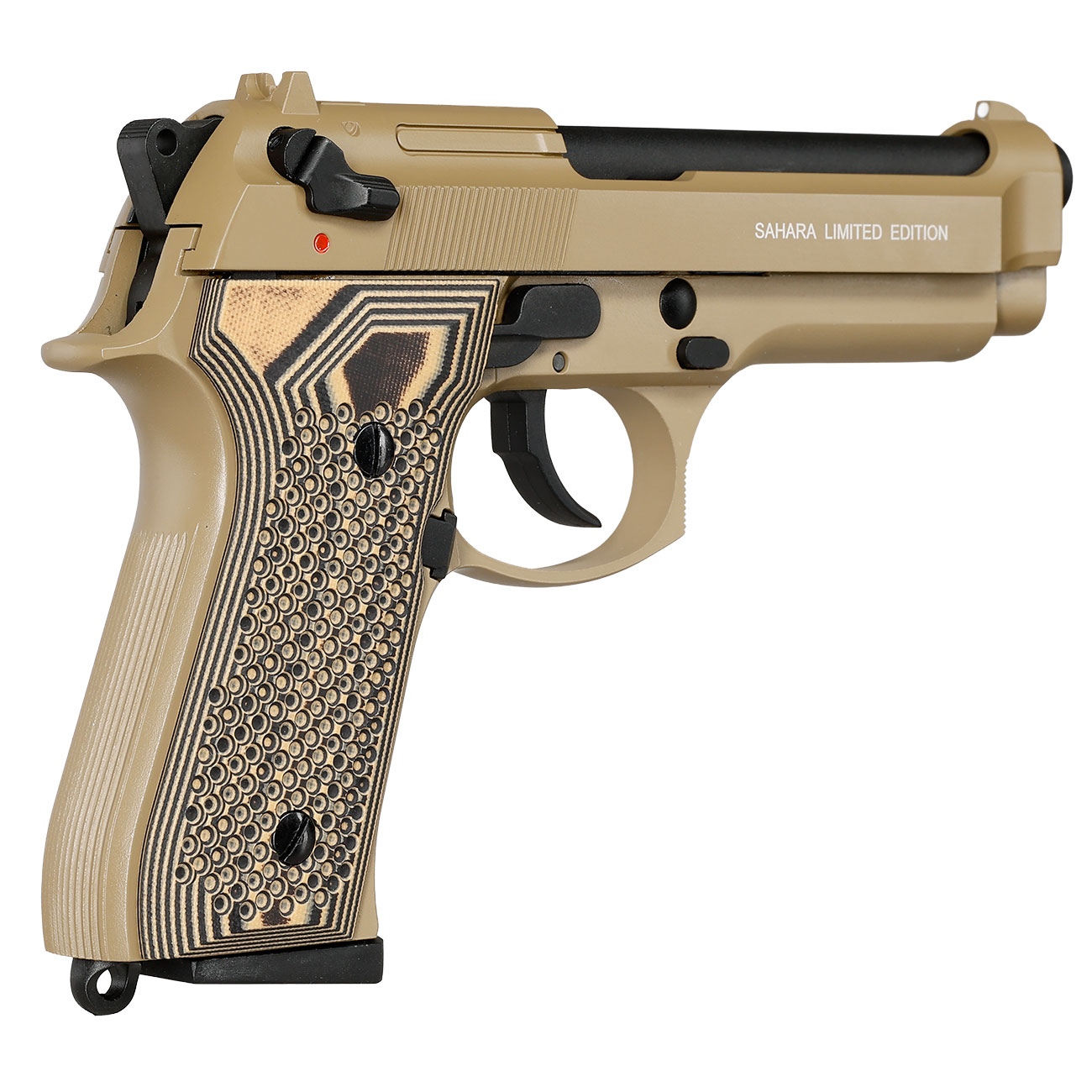 KLI M92 Sahara Limited Edition Vollmetall GBB 6mm BB Desert Tan - G10 Grip Edition Bild 6