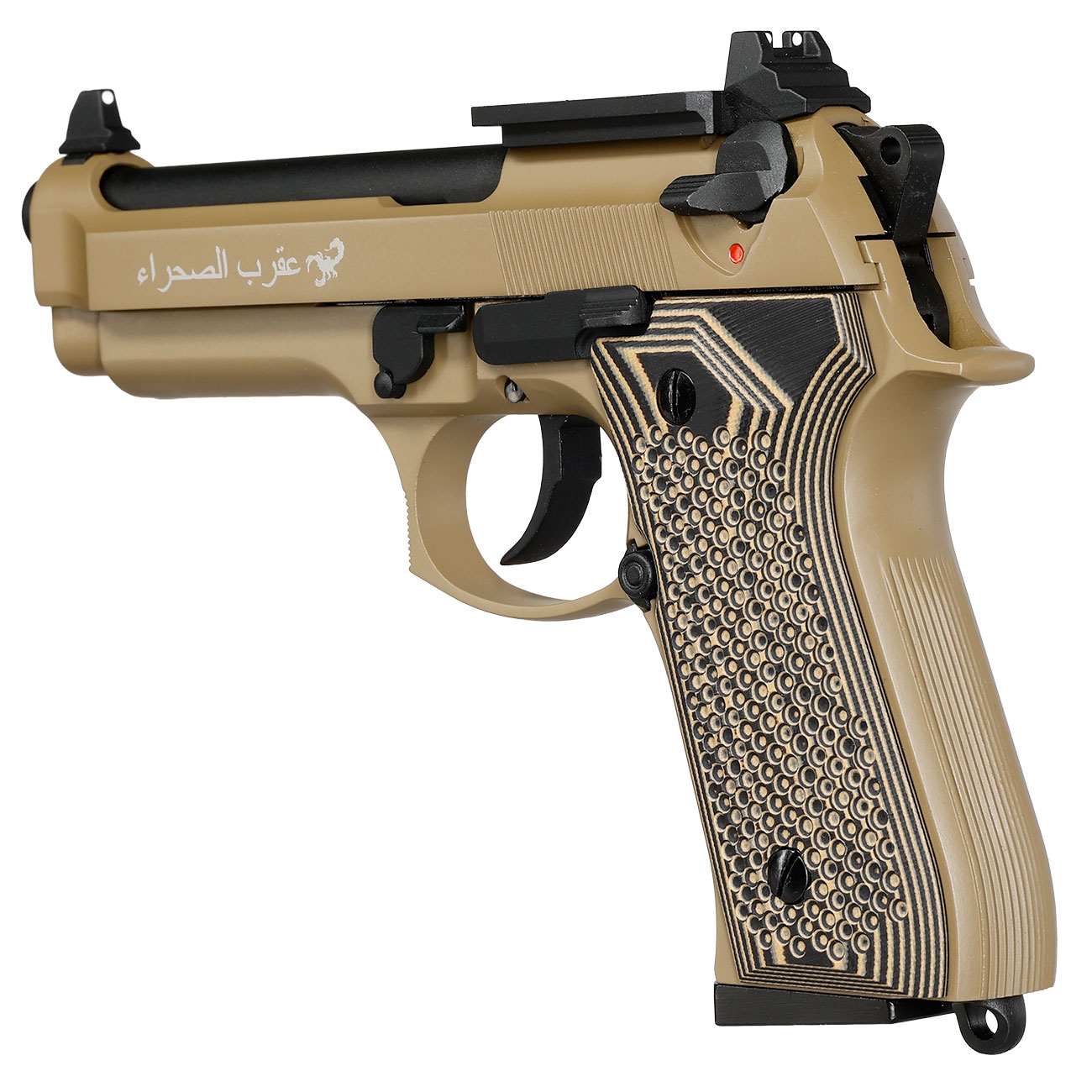 KLI M92 Optic Ready Sahara Limited Edition Vollmetall GBB 6mm BB Desert Tan - G10 Grip Edition Bild 10