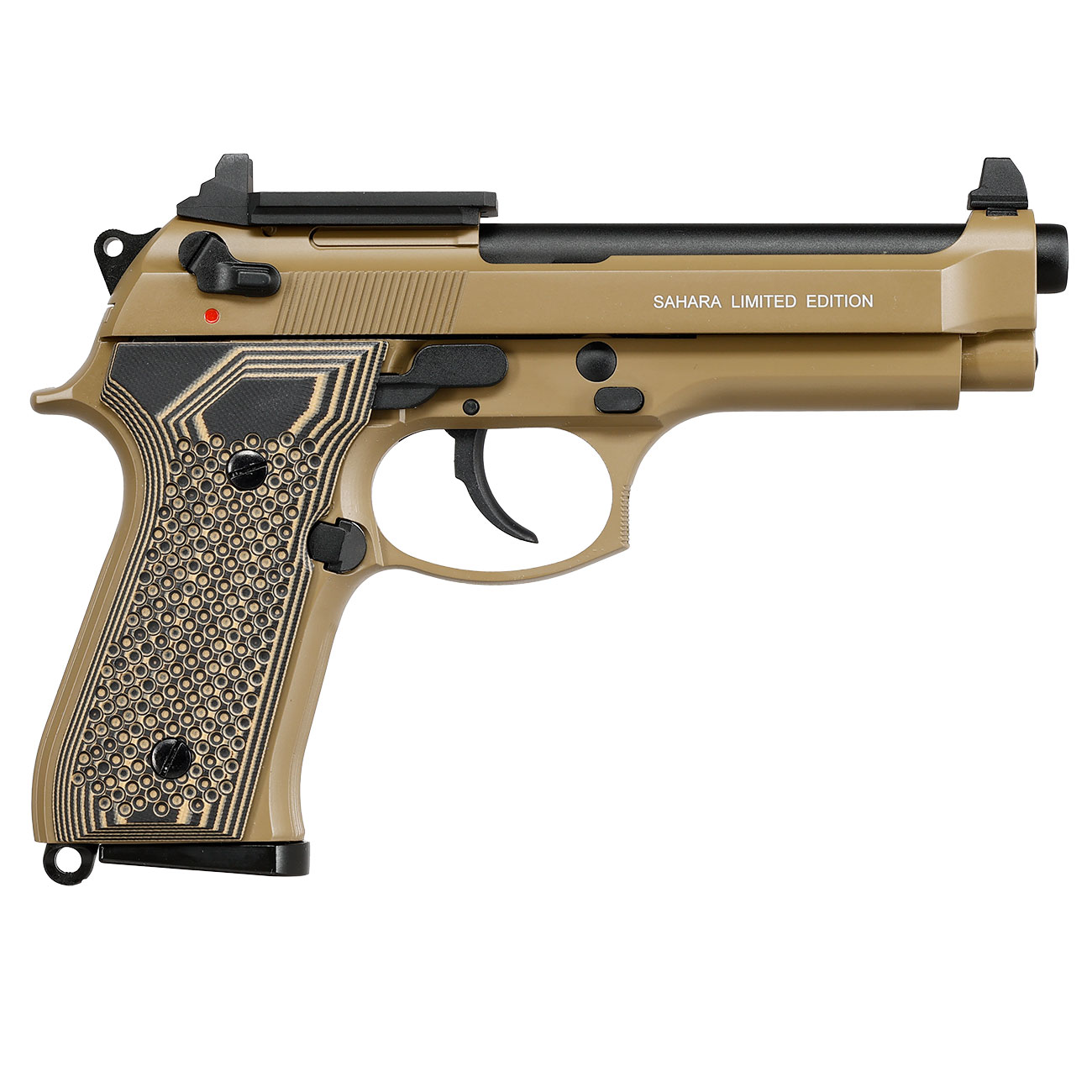 KLI M92 Optic Ready Sahara Limited Edition Vollmetall GBB 6mm BB Desert Tan - G10 Grip Edition Bild 5