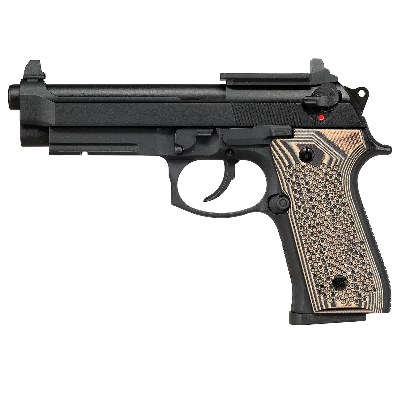 KLI M92A1 Optic Ready Vollmetall GBB 6mm BB schwarz - G10 Grip Edition Bild 2