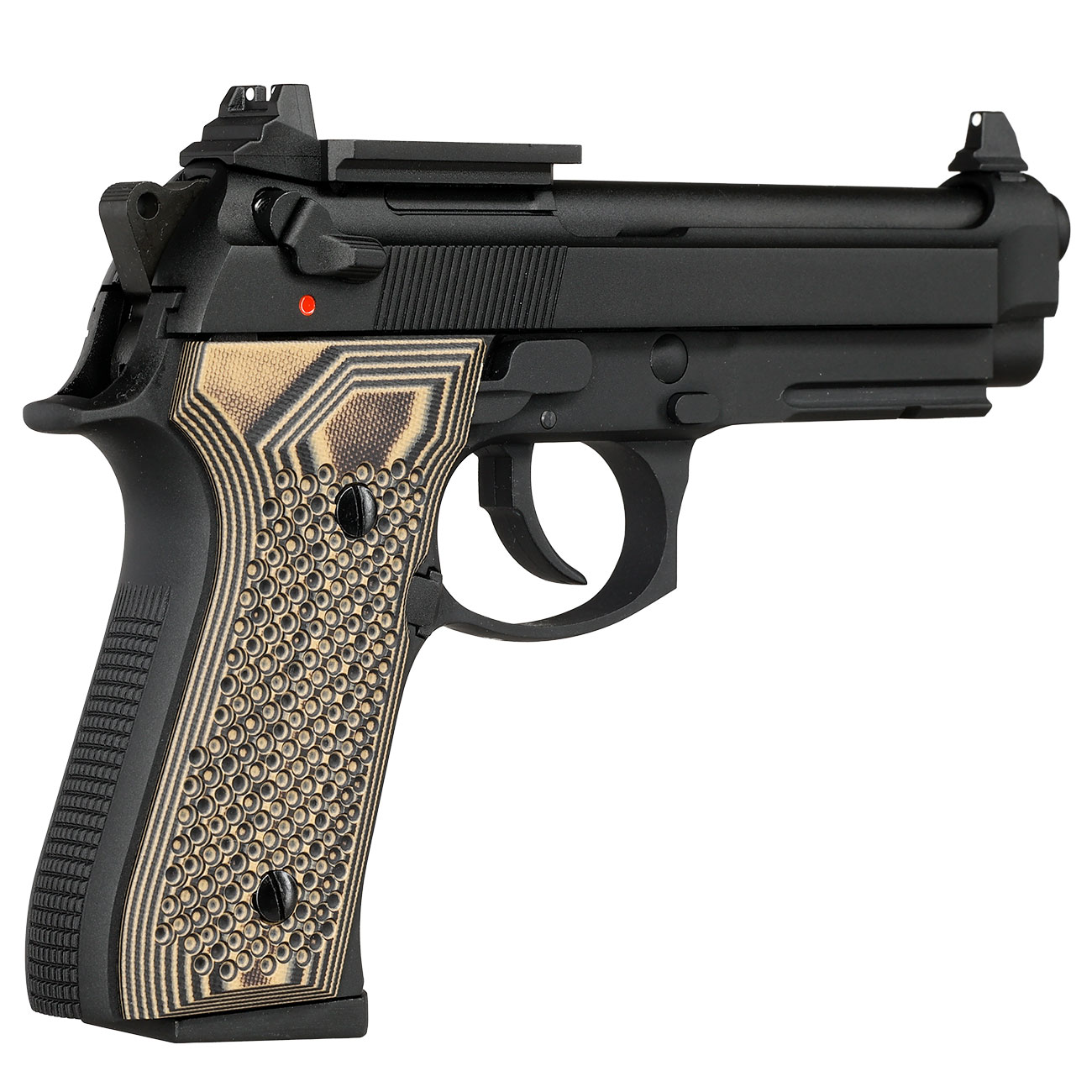 KLI M92A1 Optic Ready Vollmetall GBB 6mm BB schwarz - G10 Grip Edition Bild 6