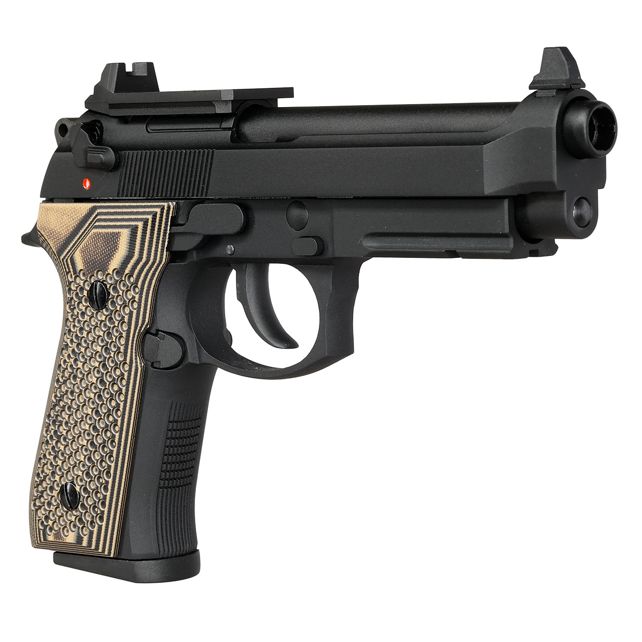 KLI M92A1 Optic Ready Vollmetall GBB 6mm BB schwarz - G10 Grip Edition Bild 9