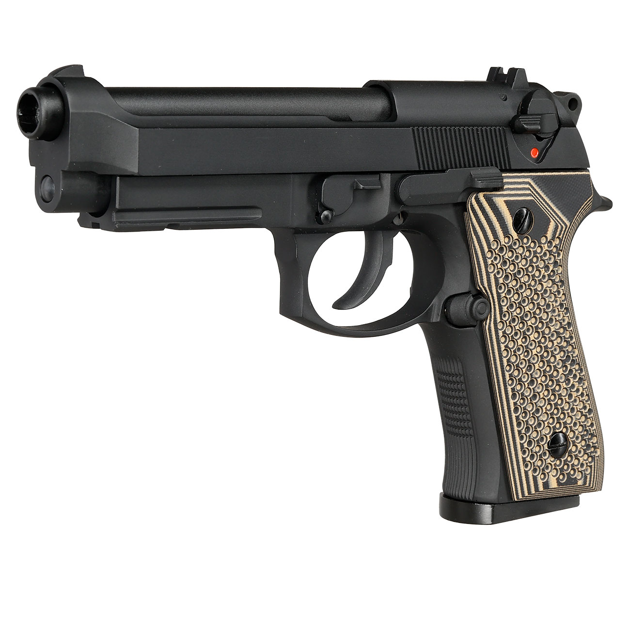 KLI M92A1 Vollmetall GBB 6mm BB schwarz - G10 Grip Edition