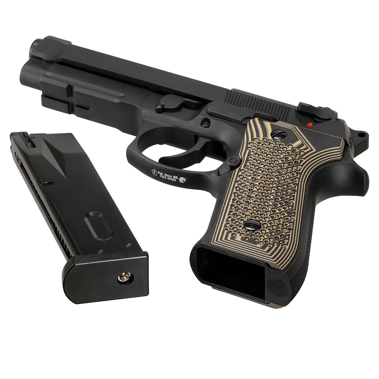 KLI M92A1 Vollmetall GBB 6mm BB schwarz - G10 Grip Edition Bild 7