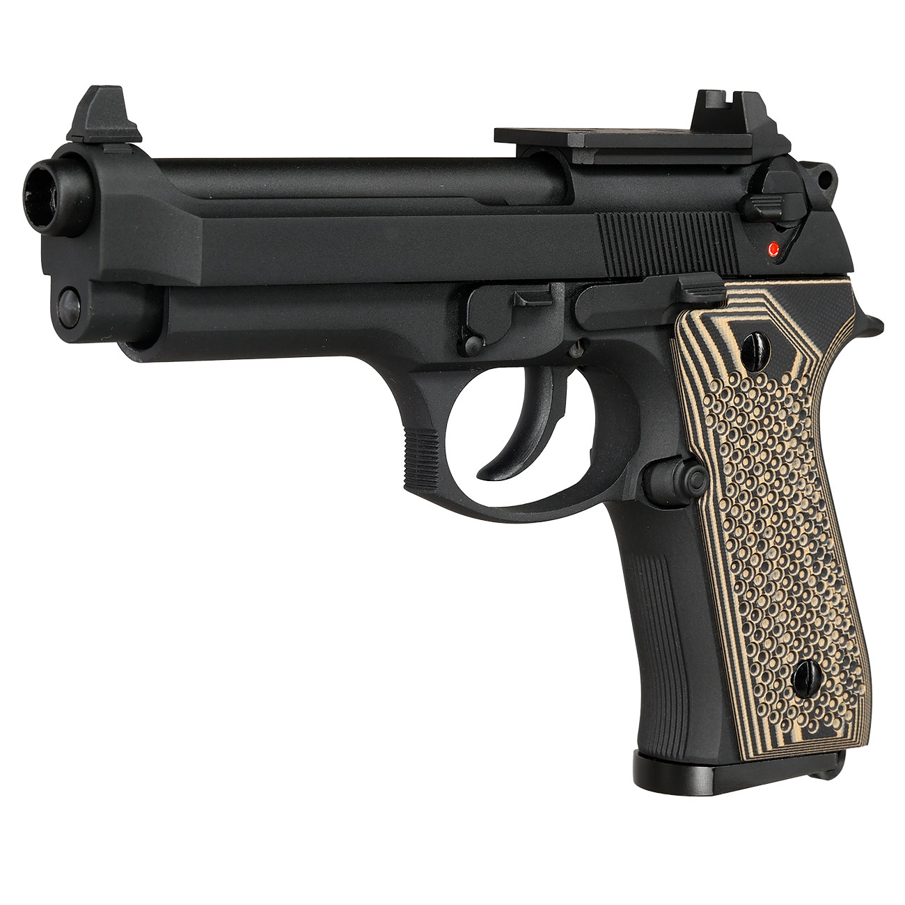 KLI M92 Optic Ready Vollmetall GBB 6mm BB schwarz - G10 Grip Edition