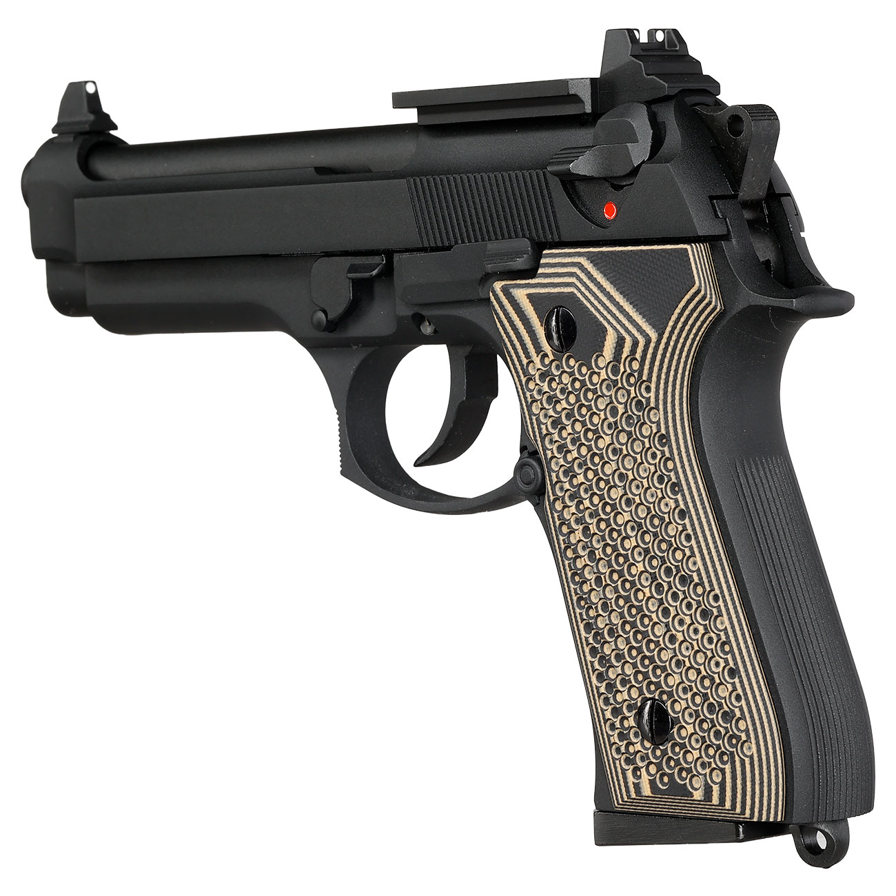 KLI M92 Optic Ready Vollmetall GBB 6mm BB schwarz - G10 Grip Edition Bild 10