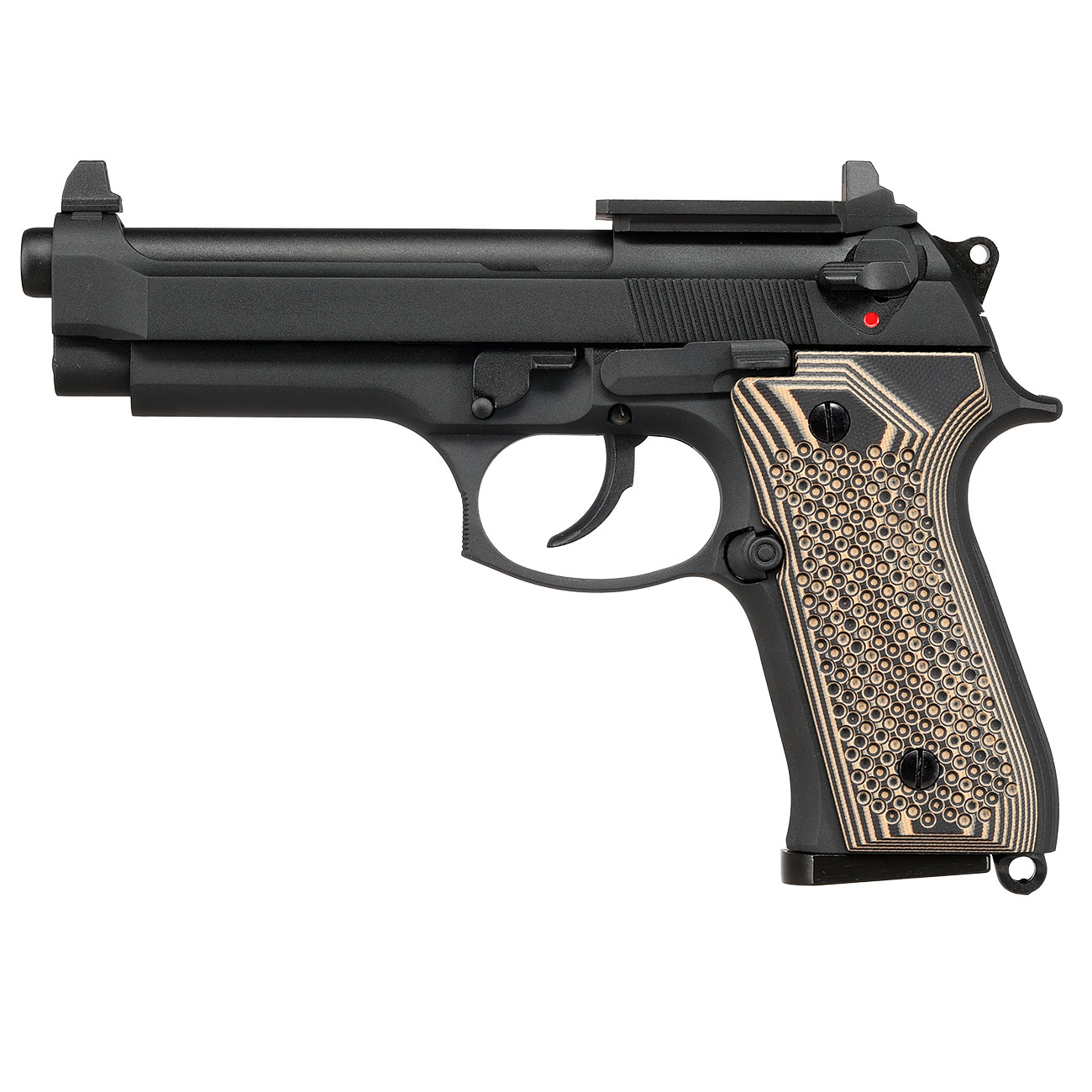 KLI M92 Optic Ready Vollmetall GBB 6mm BB schwarz - G10 Grip Edition Bild 2