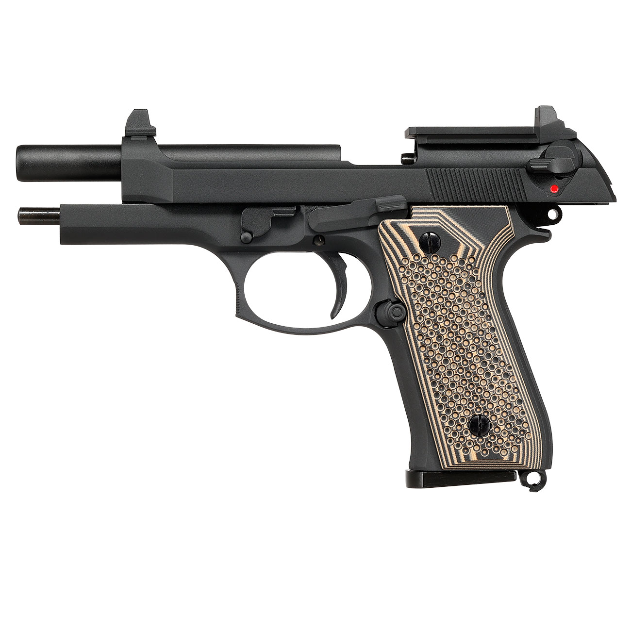 KLI M92 Optic Ready Vollmetall GBB 6mm BB schwarz - G10 Grip Edition Bild 4