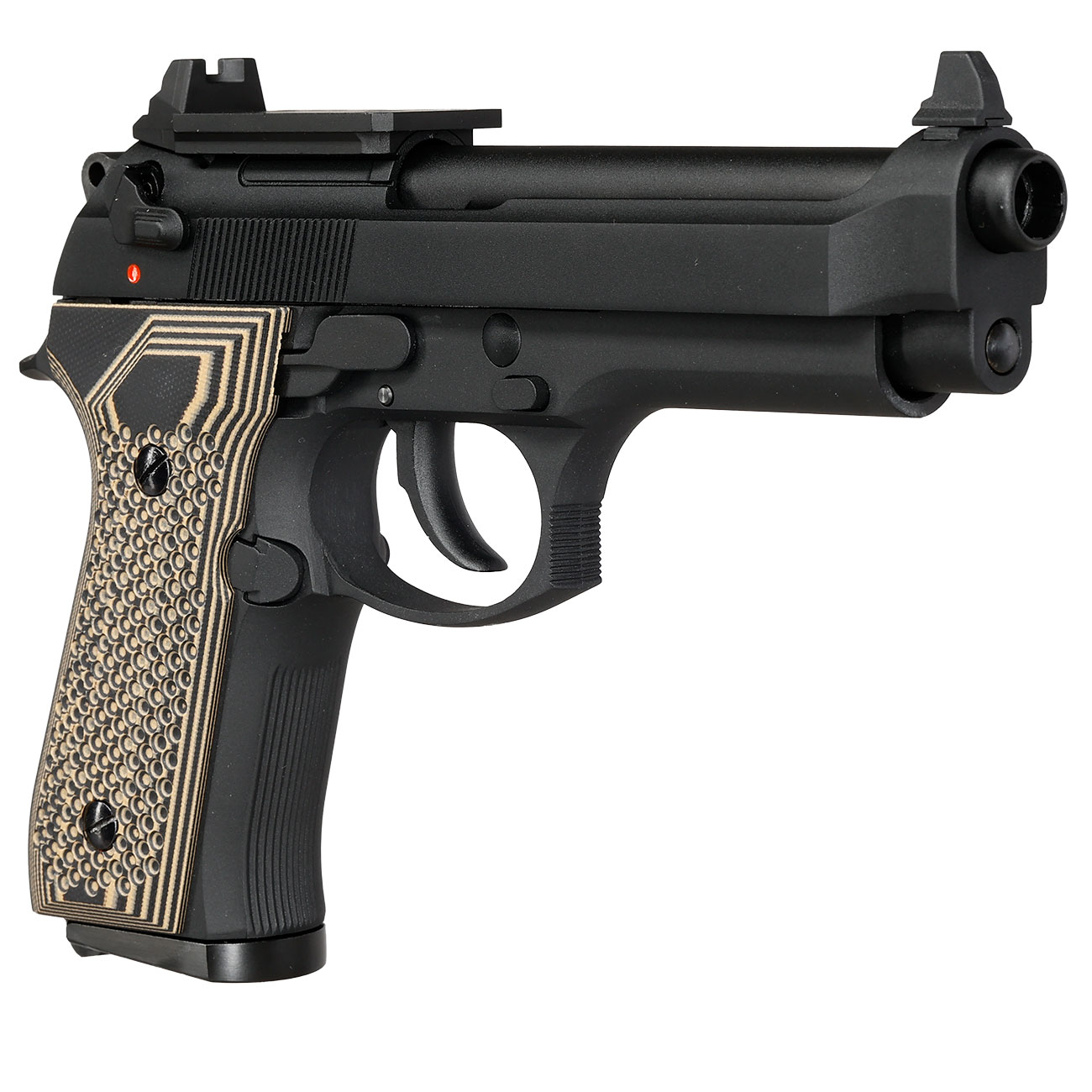 KLI M92 Optic Ready Vollmetall GBB 6mm BB schwarz - G10 Grip Edition Bild 9