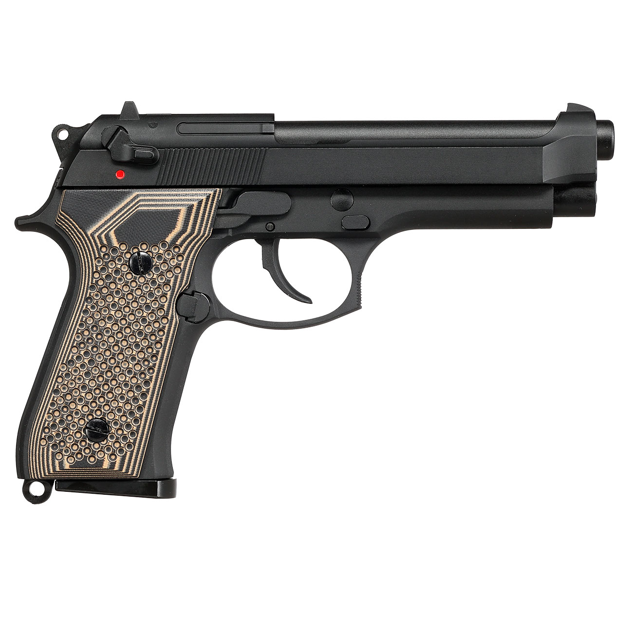 KLI M92 Vollmetall GBB 6mm BB schwarz - G10 Grip Edition Bild 5