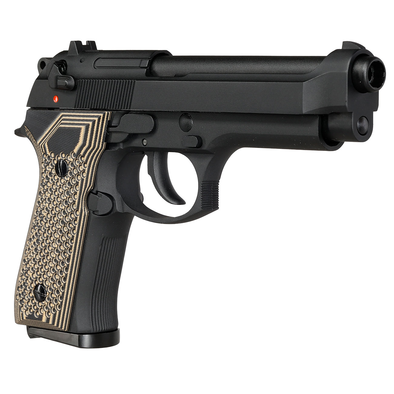KLI M92 Vollmetall GBB 6mm BB schwarz - G10 Grip Edition Bild 9