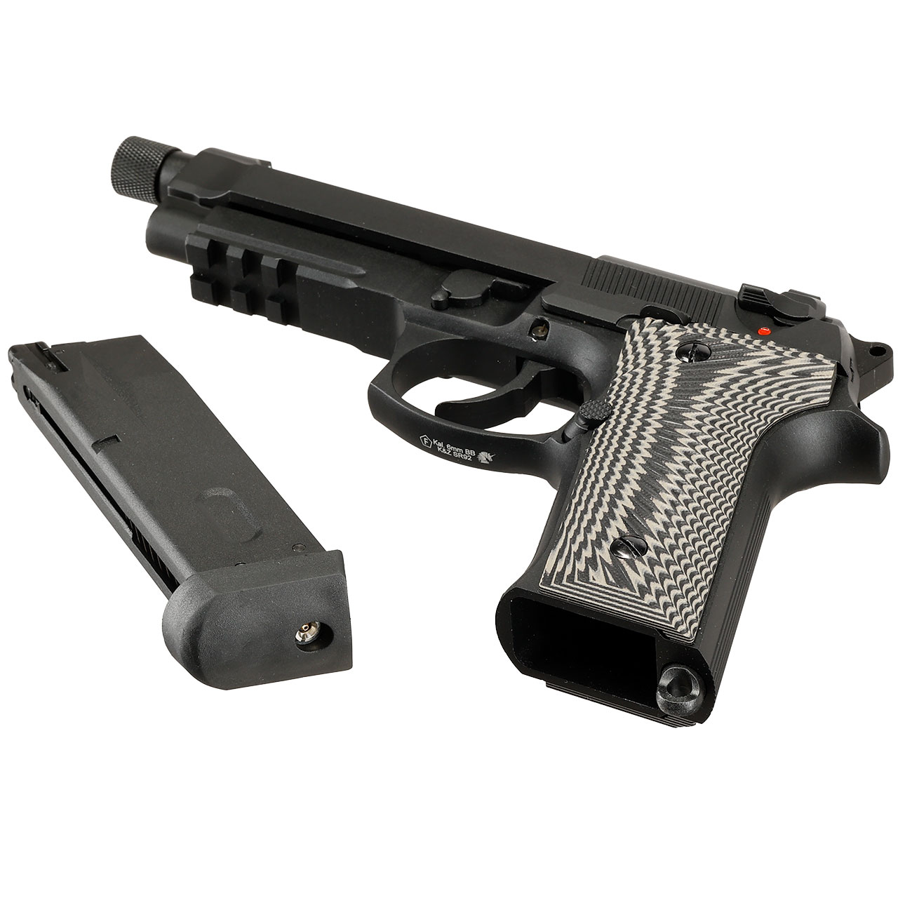 KLI M92A3 Vollmetall GBB 6mm BB schwarz - G10 Grip Edition Bild 7