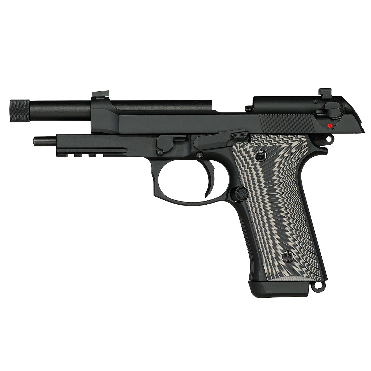 KLI M92A3 Vollmetall GBB 6mm BB schwarz - G10 Grip Edition Bild 4