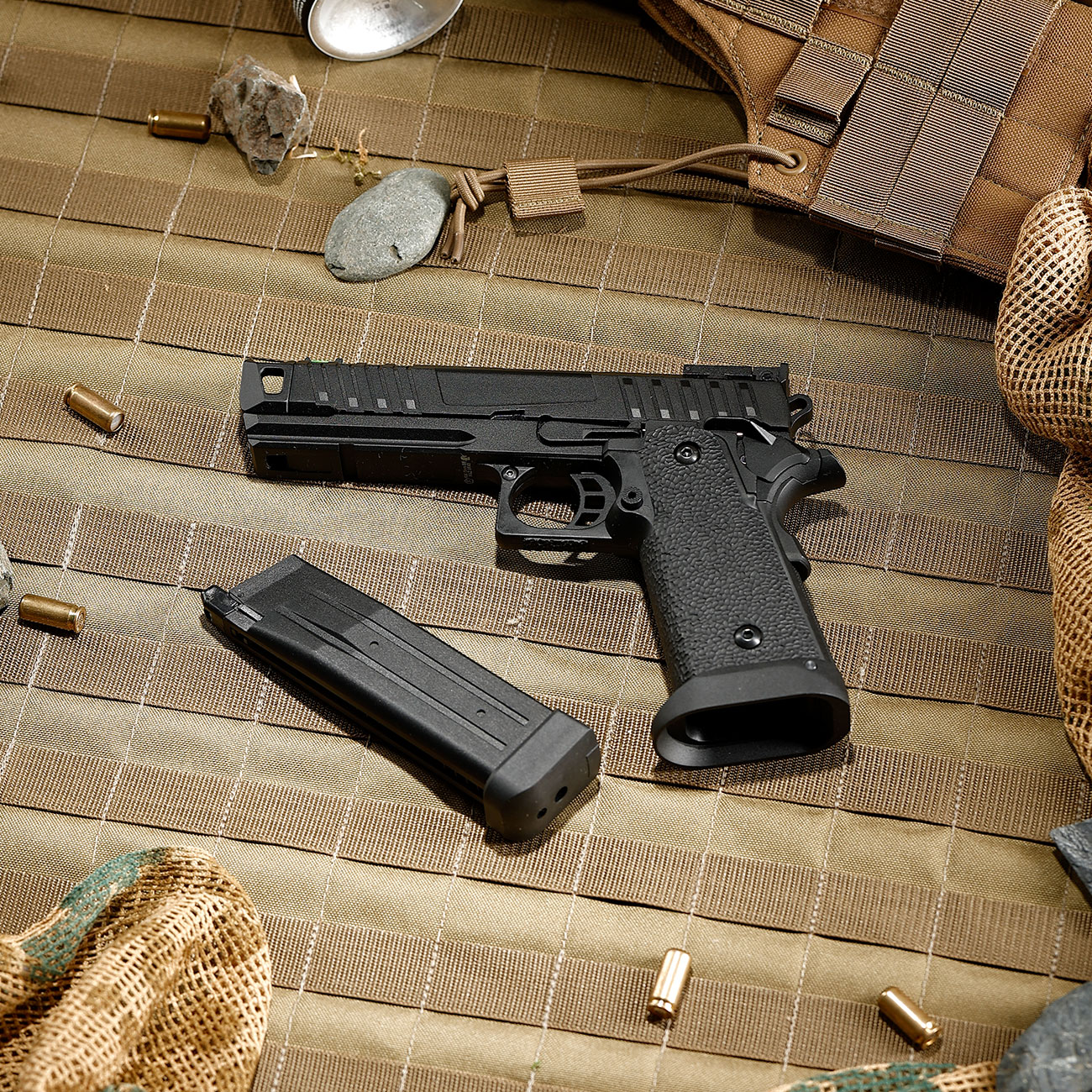 KLI Hi-Capa 4.3 Troika MK1 Vollmetall GBB 6mm BB schwarz Bild 1