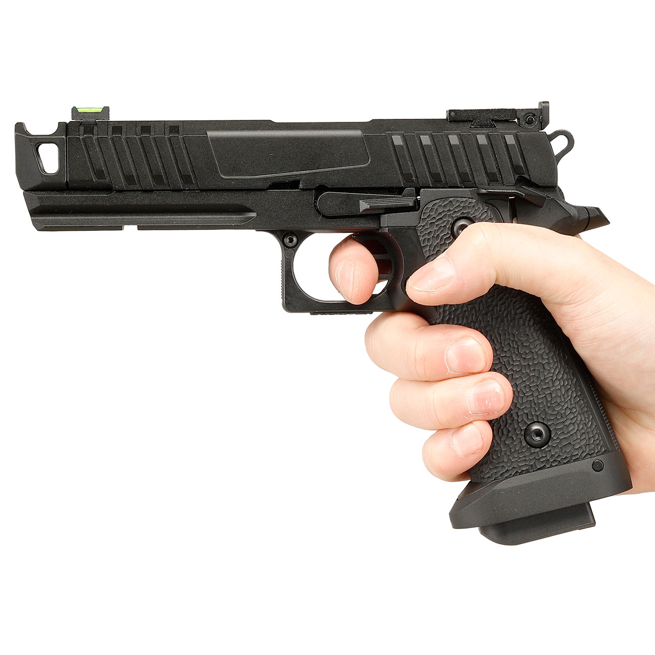 KLI Hi-Capa 4.3 Troika MK1 Vollmetall GBB 6mm BB schwarz Bild 11