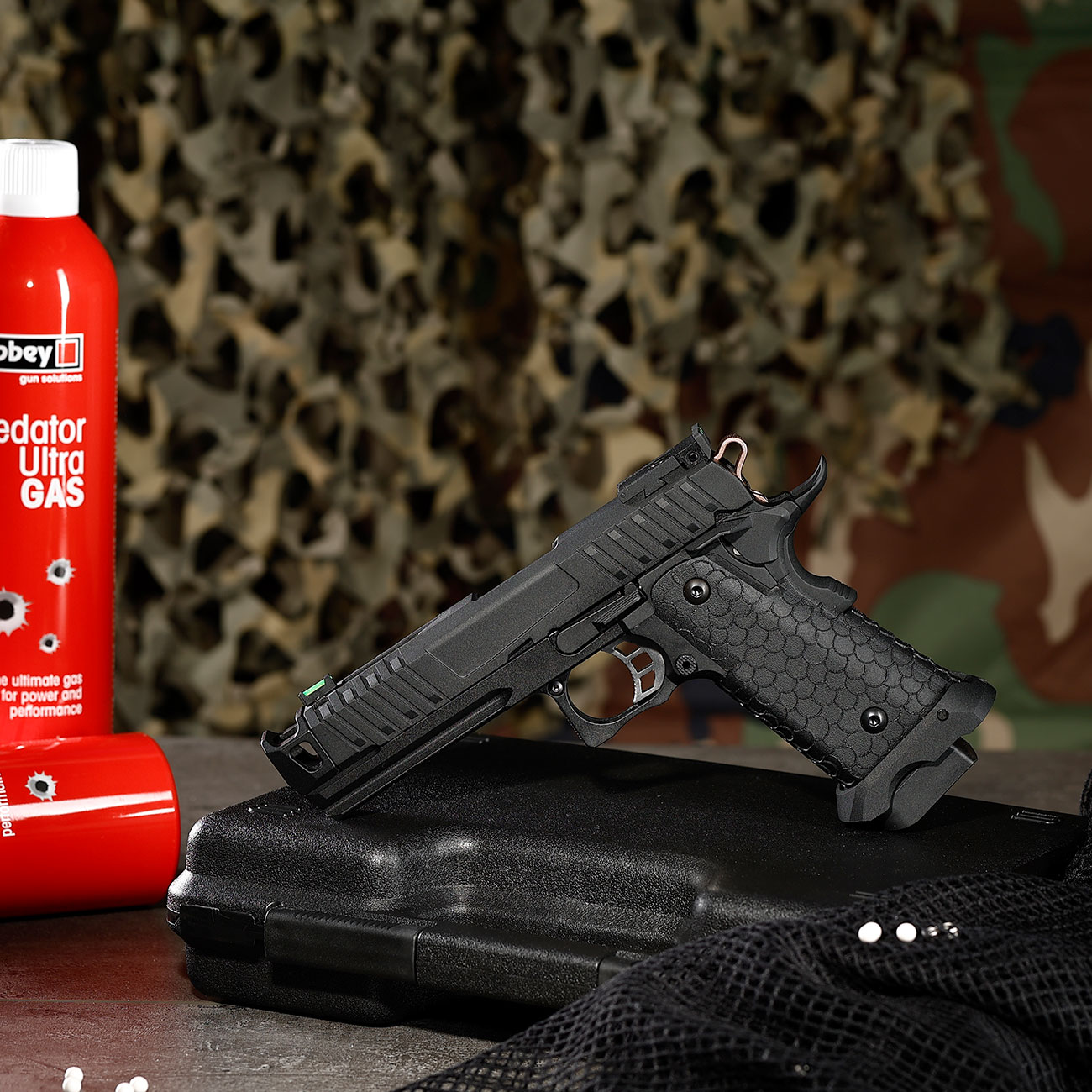 KLI Hi-Capa 4.3 Troika MK2 Vollmetall GBB 6mm BB schwarz Bild 1