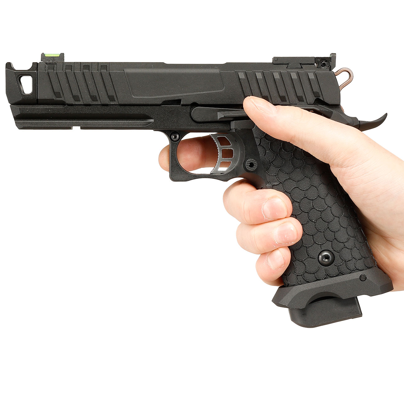 KLI Hi-Capa 4.3 Troika MK2 Vollmetall GBB 6mm BB schwarz Bild 3