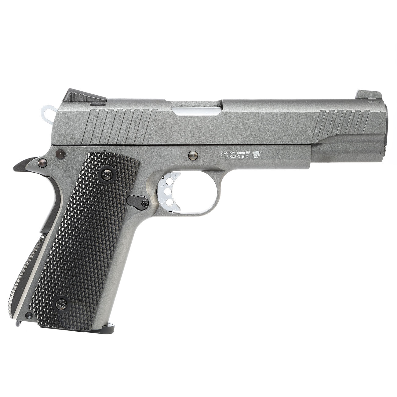 Well M1911 Vollmetall CO2 Blowback 6mm BB grau inkl. Koffer Bild 3