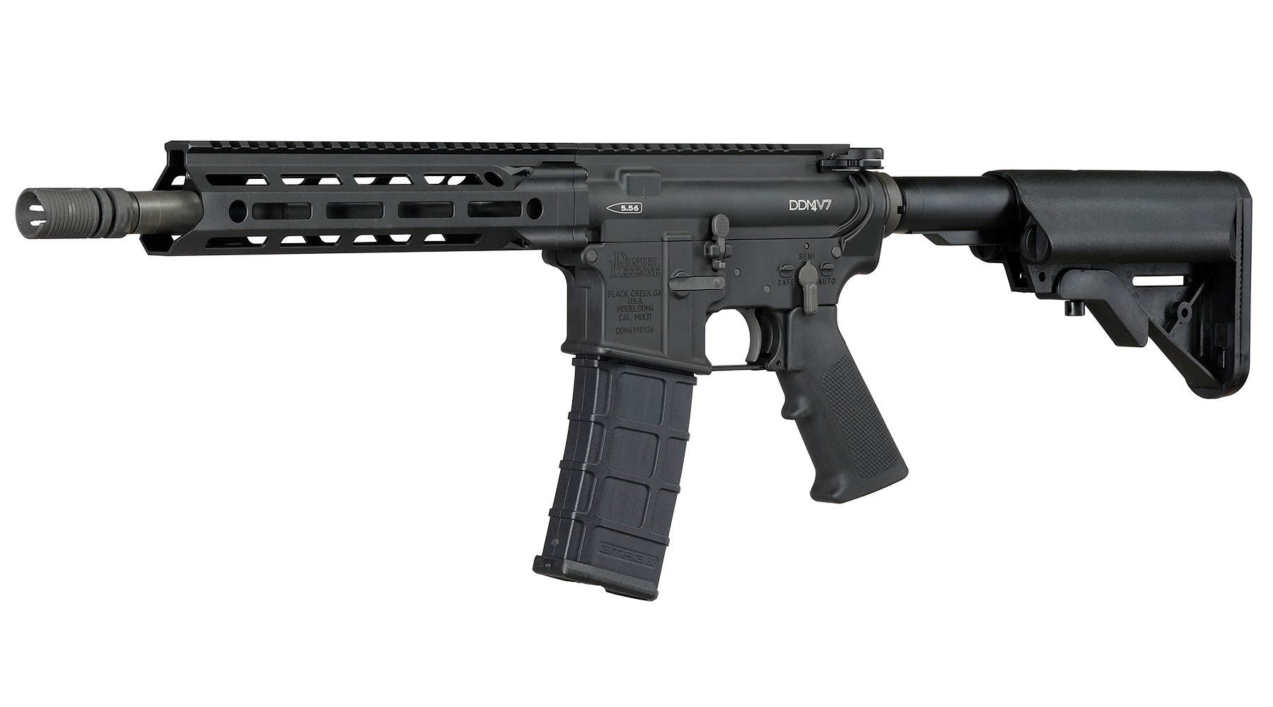 GHK Daniel Defense DDM4 V7 10,3 Zoll MFR 9.0 Vollmetall Gas-Blow-Back 6mm BB schwarz - Version 3