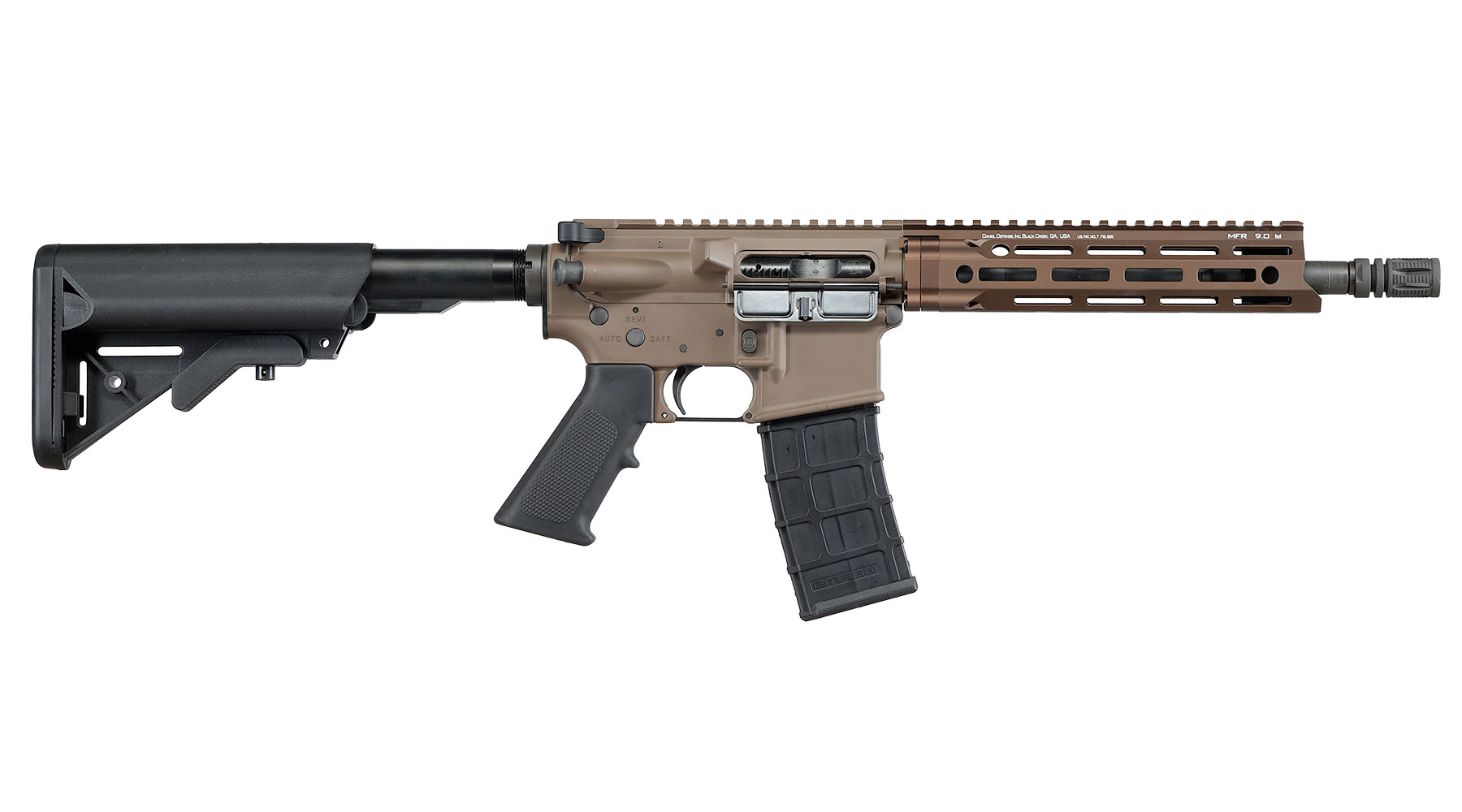 GHK Daniel Defense DDM4 V7 10,3 Zoll MFR 9.0 Vollmetall Gas-Blow-Back 6mm BB tan - Version 3 Bild 2