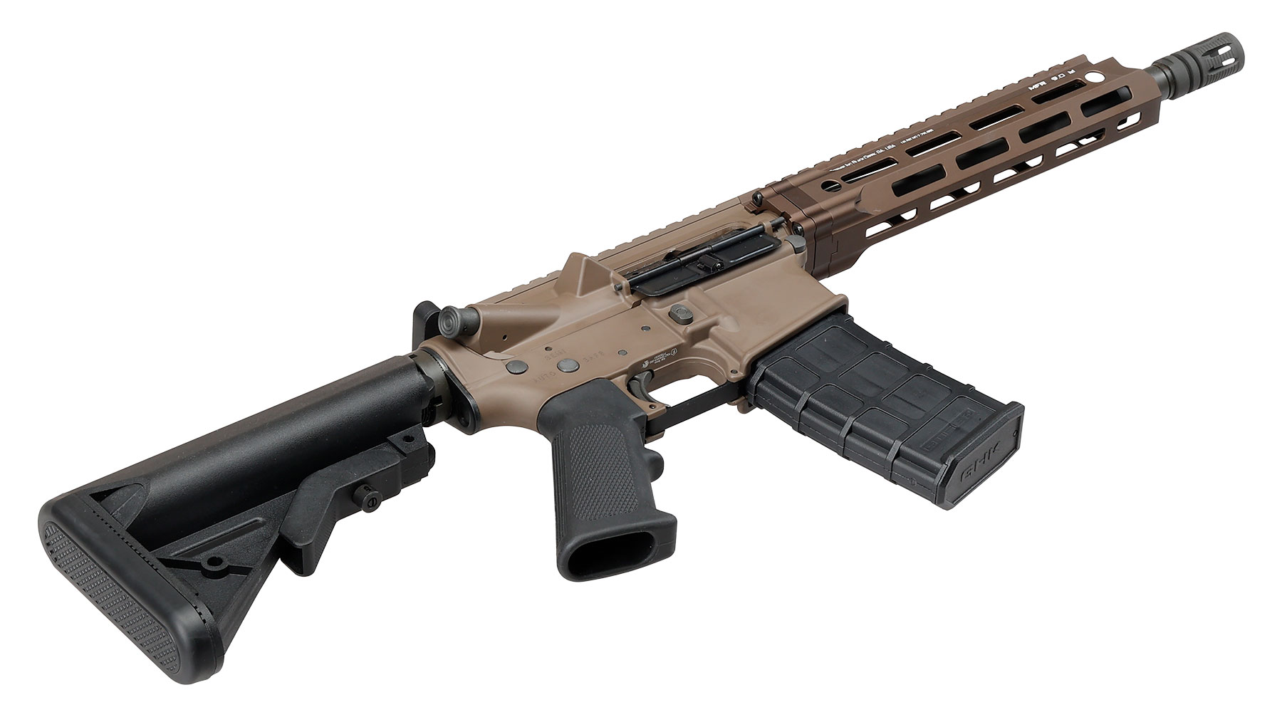 GHK Daniel Defense DDM4 V7 10,3 Zoll MFR 9.0 Vollmetall Gas-Blow-Back 6mm BB tan - Version 3 Bild 4