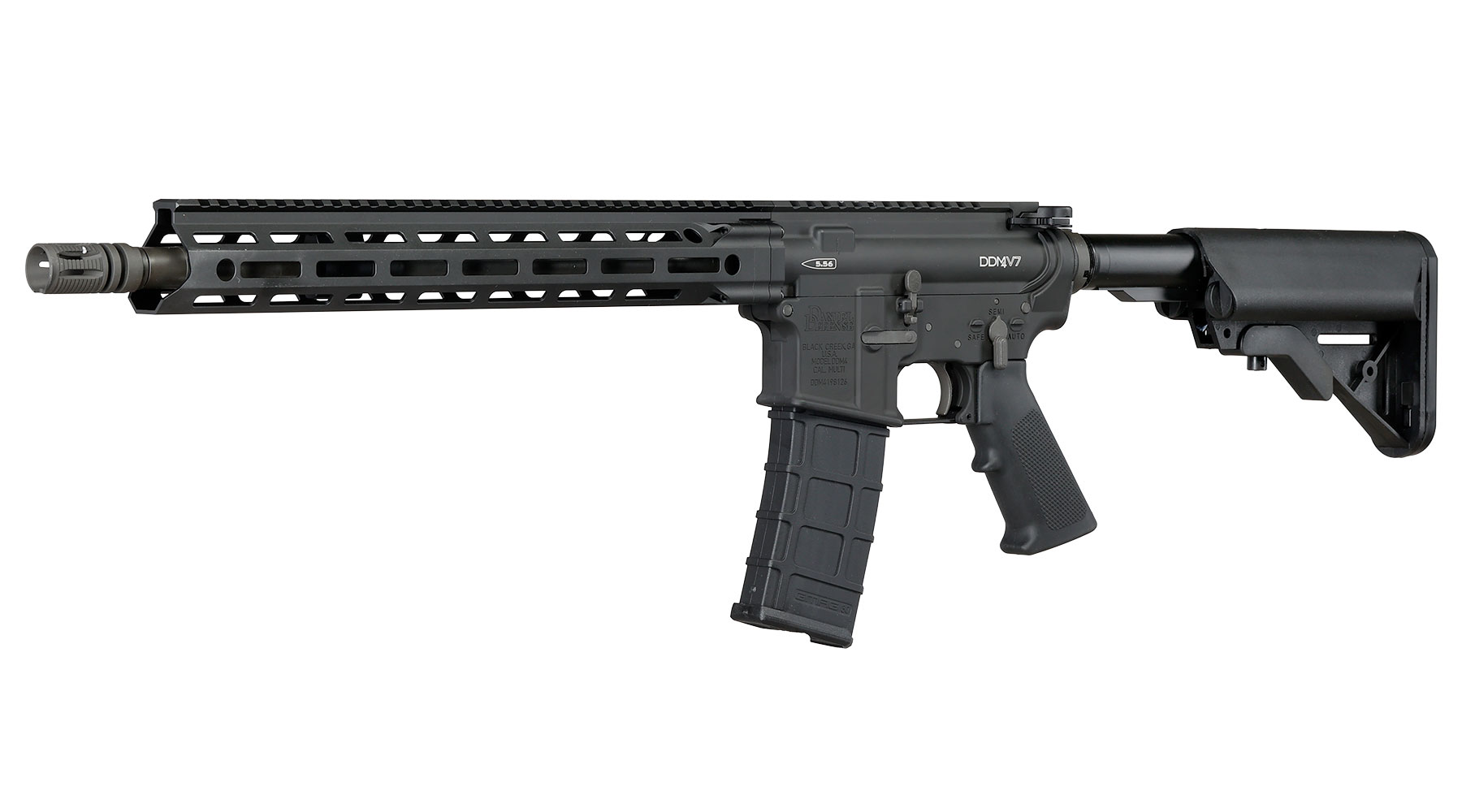 GHK Daniel Defense DDM4 V7 14,5 Zoll MFR 13.5 Vollmetall Gas-Blow-Back 6mm BB schwarz - Version 3