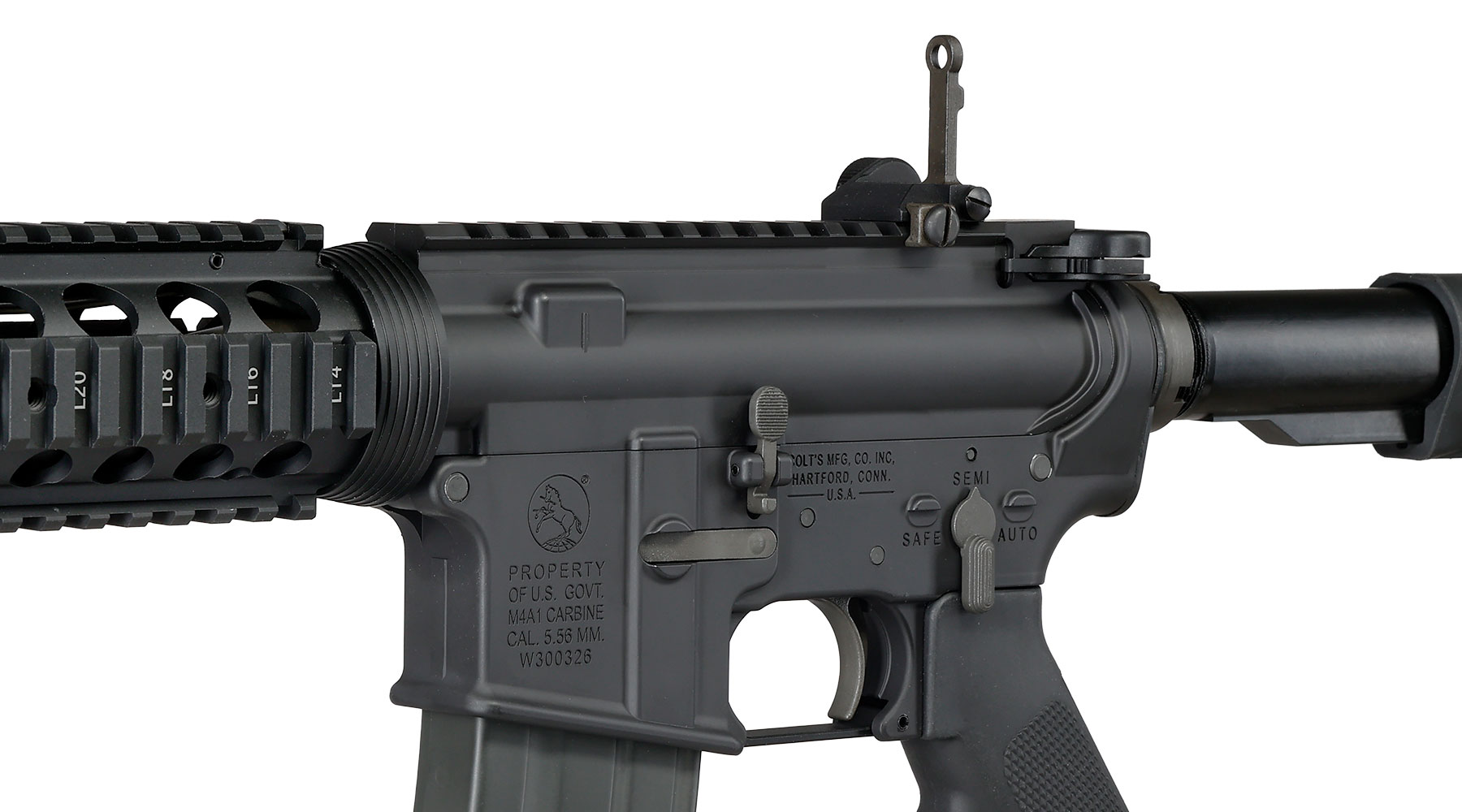 GHK Colt M4 RIS 10.5 Zoll Vollmetall Gas-Blow-Back 6mm BB schwarz - Version 3 Bild 7