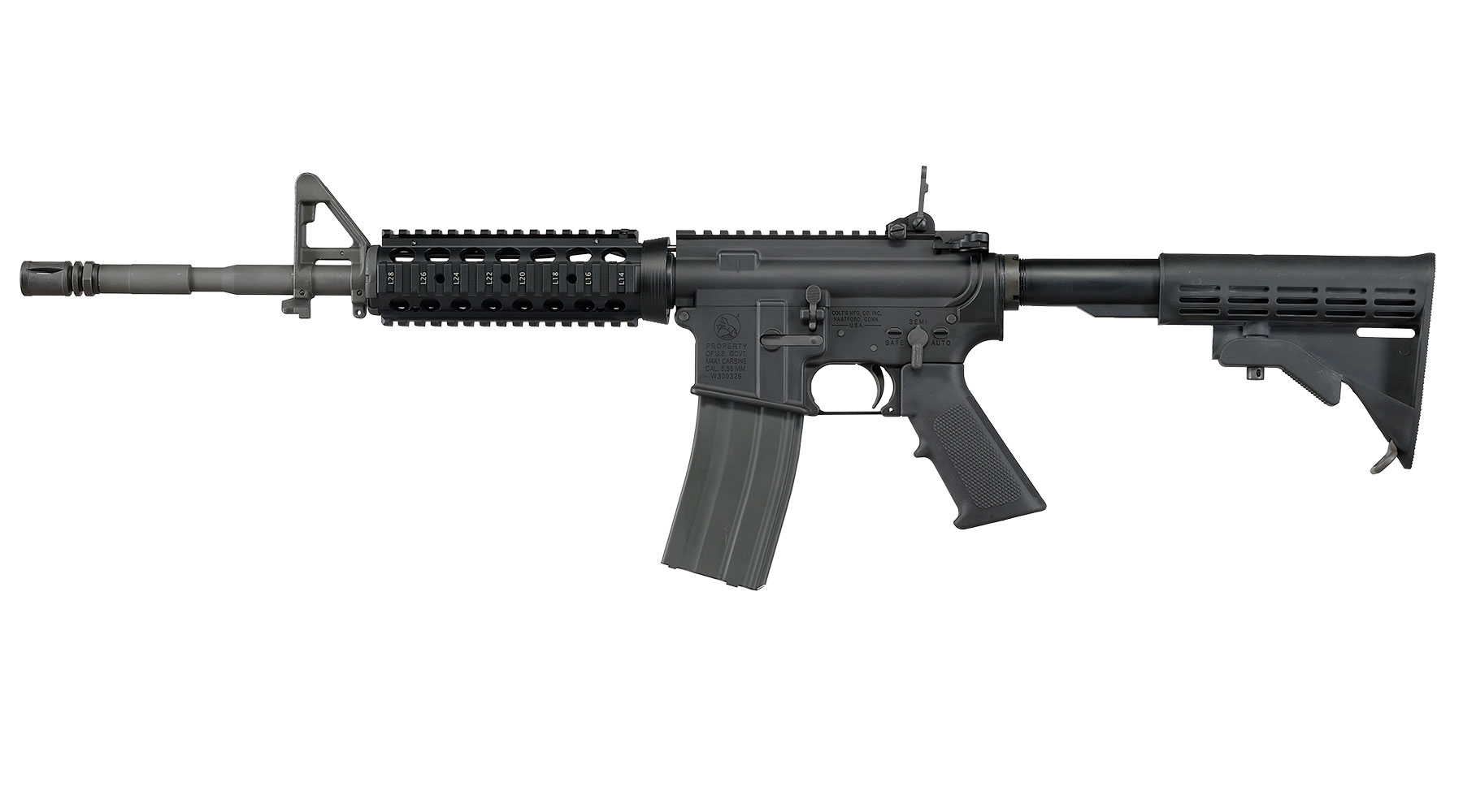 GHK Colt M4 RIS 14.5 Zoll Vollmetall Gas-Blow-Back 6mm BB schwarz - Version 3 Bild 1