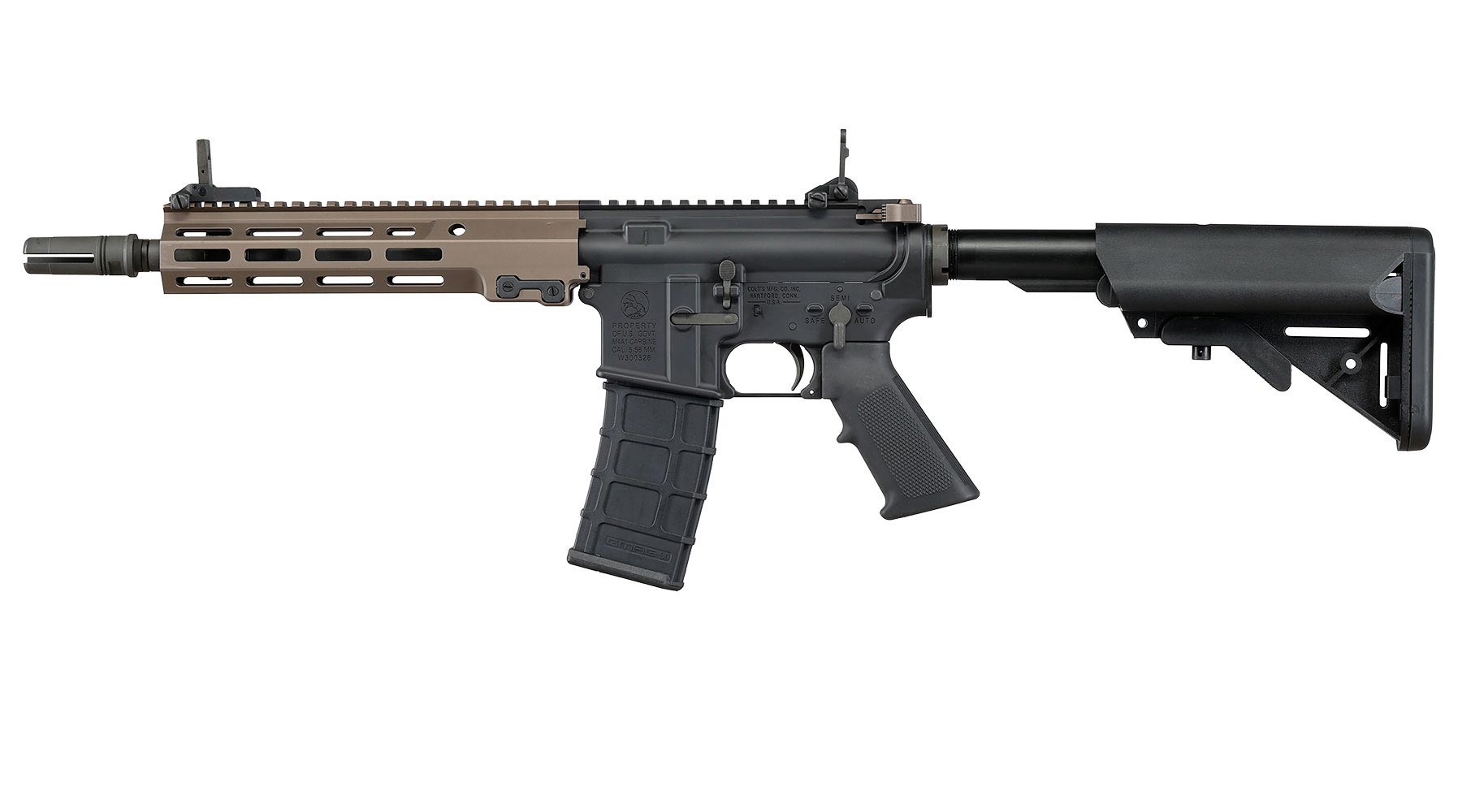 GHK Colt MK16 10.3 URGI Vollmetall Gas-Blow-Back 6mm BB Dualtone - Version 3 Bild 1