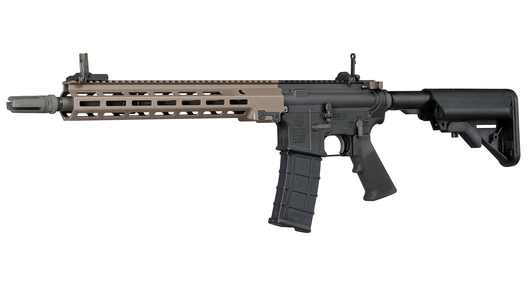 GHK Colt MK16 14.5 URGI Vollmetall Gas-Blow-Back 6mm BB Dualtone - Version 3