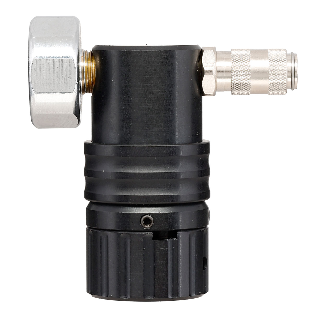 Mancraft MMR HPA Regulator m. seitlicher 4 mm EU Schnellkupplung / Druckmanometer schwarz Bild 7