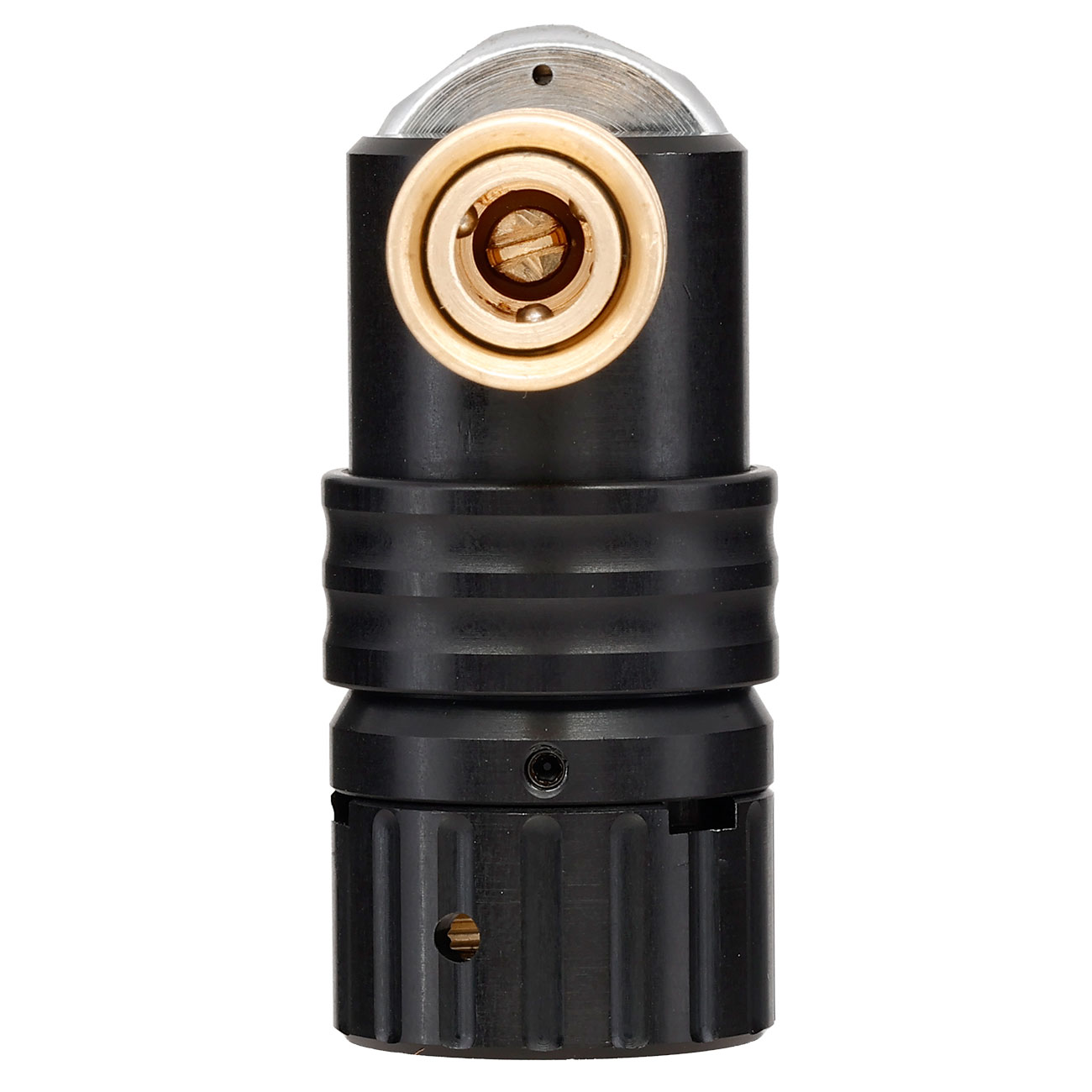 Mancraft MMR HPA Regulator m. seitlicher US Schnellkupplung / Druckmanometer schwarz Bild 6