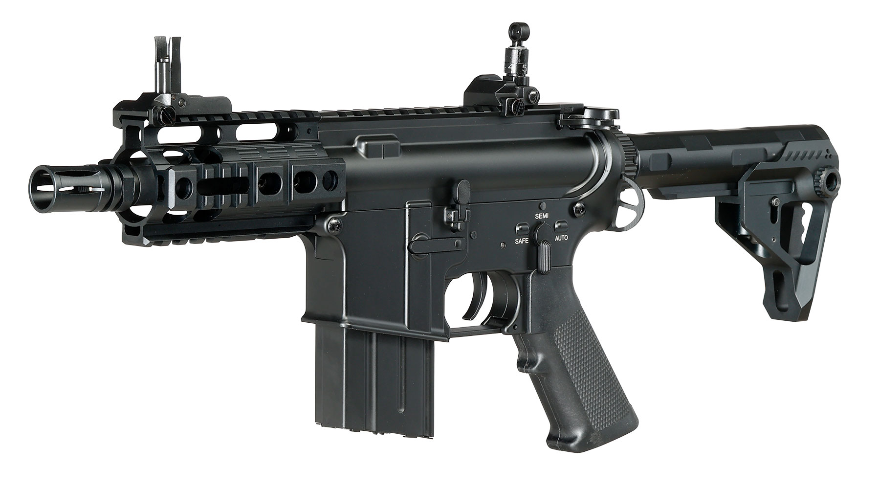 Double Bell M4 RAS Pistol Professional Line Vollmetall AEG 6mm BB schwarz