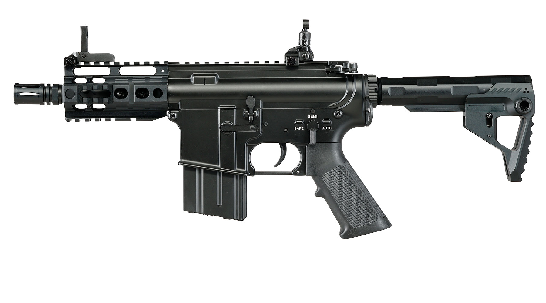 Double Bell M4 RAS Pistol Professional Line Vollmetall AEG 6mm BB schwarz Bild 1