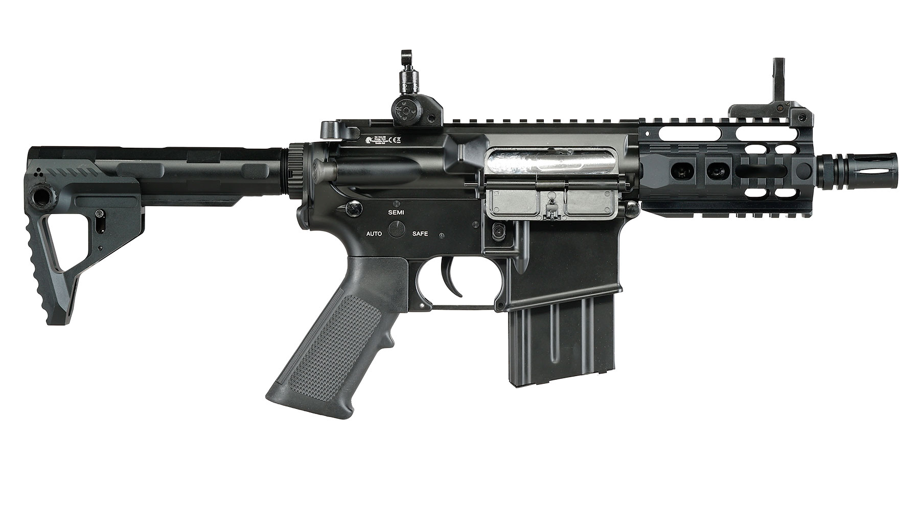 Double Bell M4 RAS Pistol Professional Line Vollmetall AEG 6mm BB schwarz Bild 2