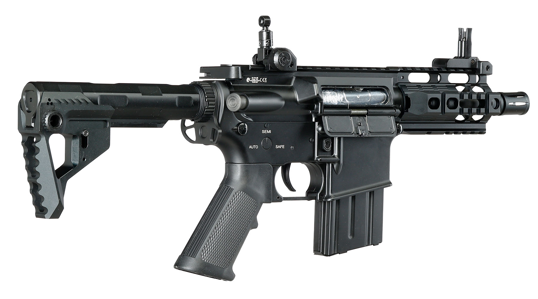 Double Bell M4 RAS Pistol Professional Line Vollmetall AEG 6mm BB schwarz Bild 3