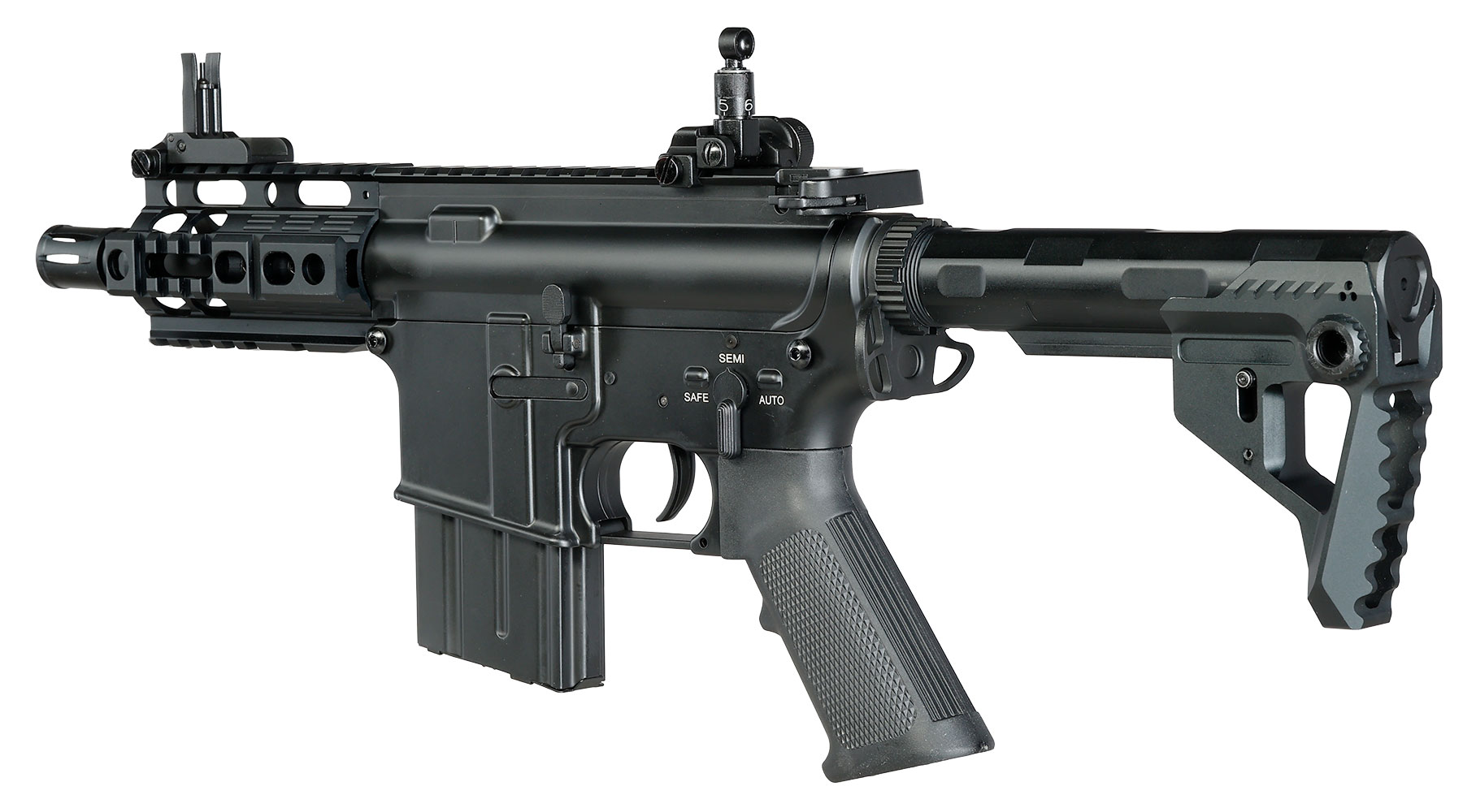Double Bell M4 RAS Pistol Professional Line Vollmetall AEG 6mm BB schwarz Bild 9