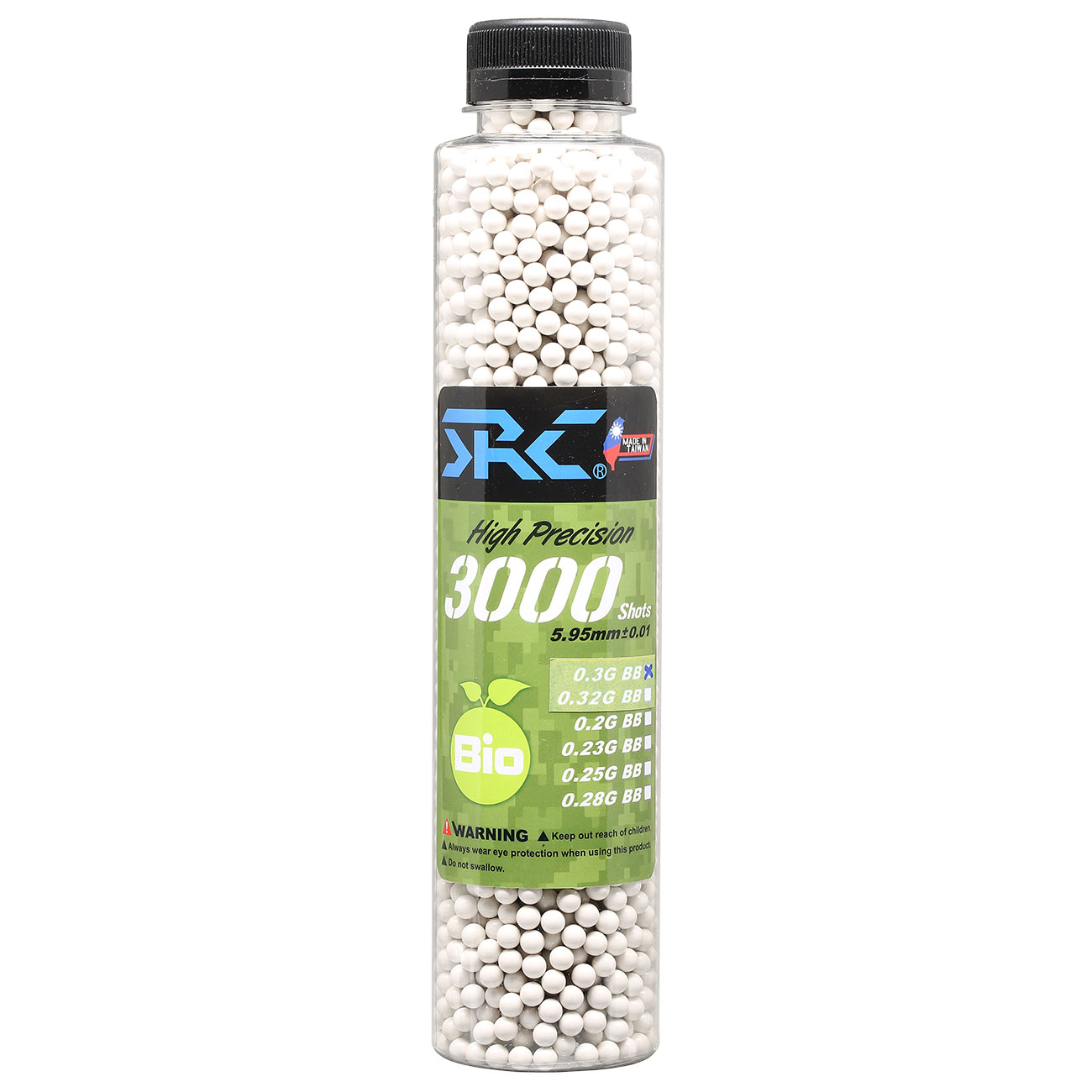 SRC High Precision Perfect Bio BBs 0,30g 3.000er Flasche weiss