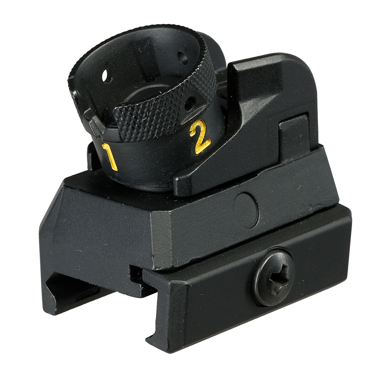Double Bell Classic Ringvisier Rear Sight f. 20 - 22 mm Schienen schwarz Bild 2