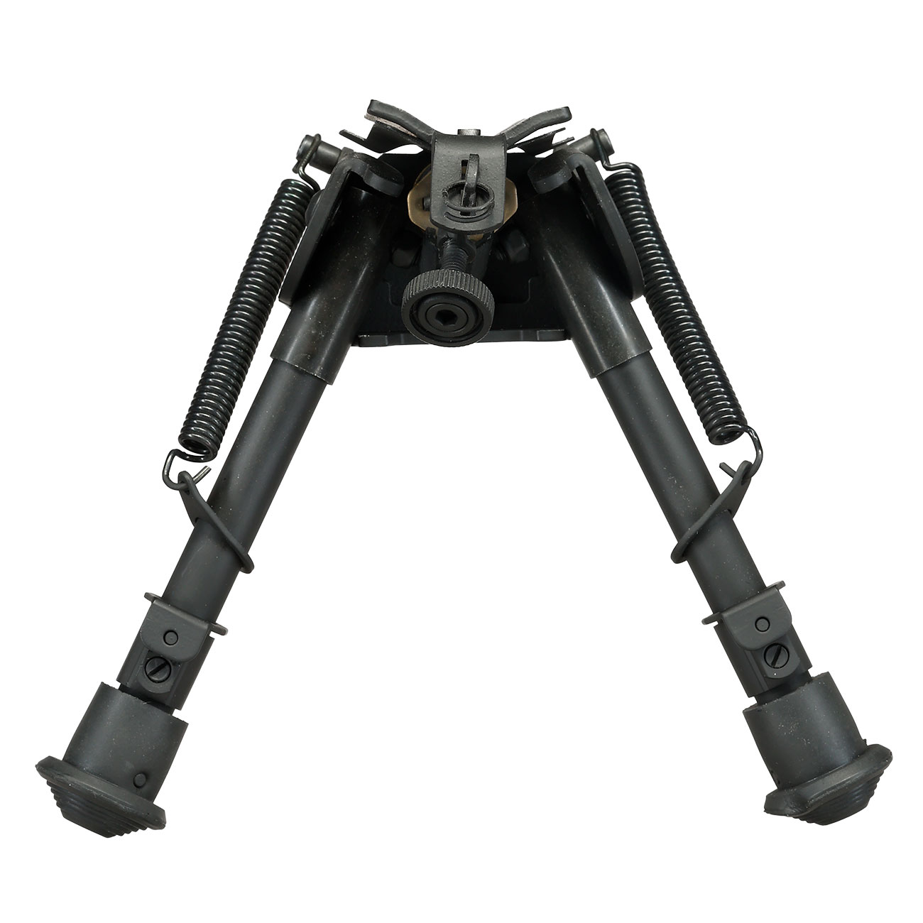 Double Bell Tactical Zweibein mit Gummif��e und 20 - 22mm- / Sniper-Halterung schwarz - Short-Version Bild 2