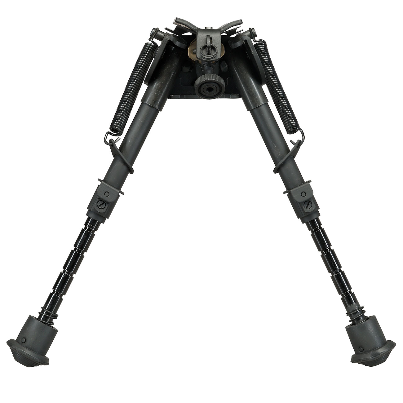 Double Bell Tactical Zweibein mit Gummif��e und 20 - 22mm- / Sniper-Halterung schwarz - Short-Version Bild 3