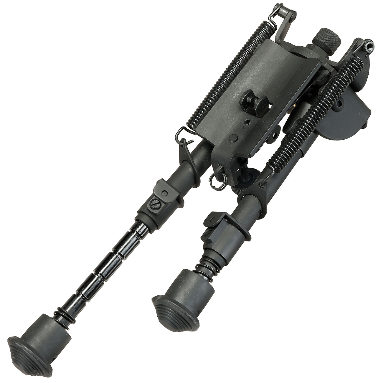 Double Bell Tactical Zweibein mit Gummif��e und 20 - 22mm- / Sniper-Halterung schwarz - Short-Version Bild 5