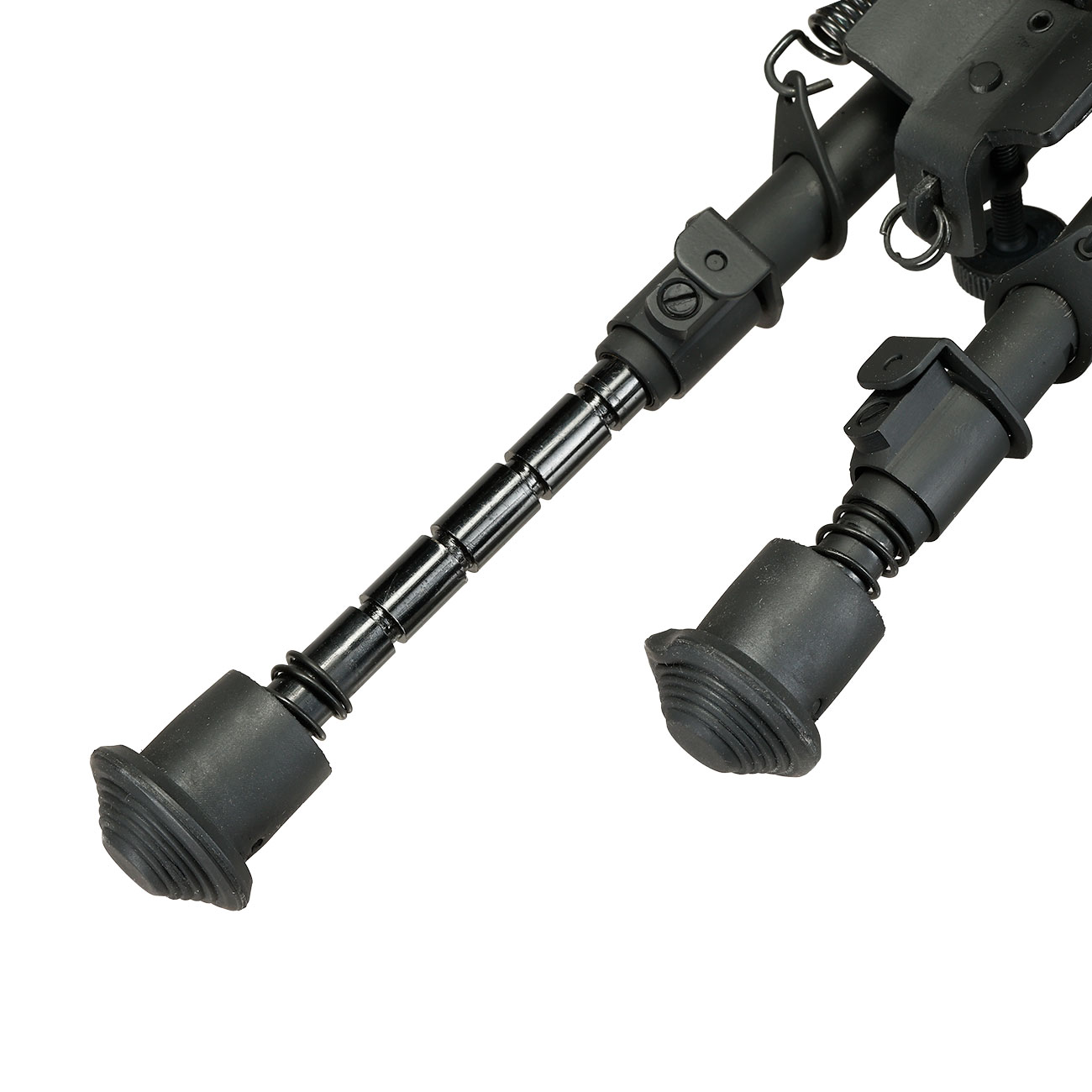 Double Bell Tactical Zweibein mit Gummif��e und 20 - 22mm- / Sniper-Halterung schwarz - Short-Version Bild 6