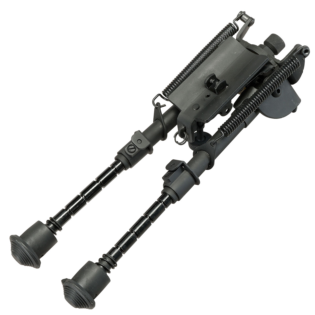 Double Bell Tactical Zweibein mit Gummif��e und 20 - 22mm- / Sniper-Halterung schwarz - Short-Version Bild 7